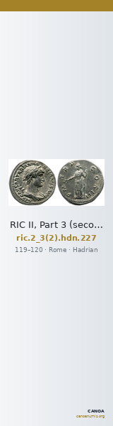 RIC II, Part 3 (second edition) Hadrian 227 — CANOA