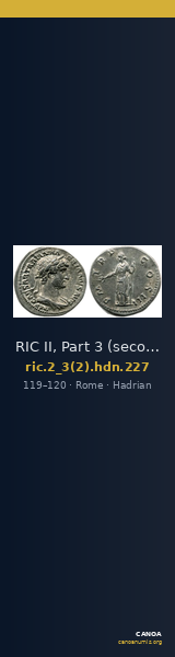 RIC II, Part 3 (second edition) Hadrian 227 — CANOA