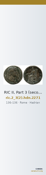 RIC II, Part 3 (second edition) Hadrian 2271 — CANOA