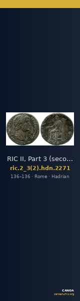 RIC II, Part 3 (second edition) Hadrian 2271 — CANOA