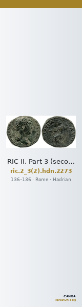 RIC II, Part 3 (second edition) Hadrian 2273 — CANOA