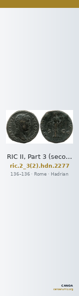 RIC II, Part 3 (second edition) Hadrian 2277 — CANOA