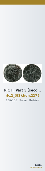 RIC II, Part 3 (second edition) Hadrian 2278 — CANOA