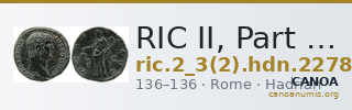RIC II, Part 3 (second edition) Hadrian 2278 — CANOA