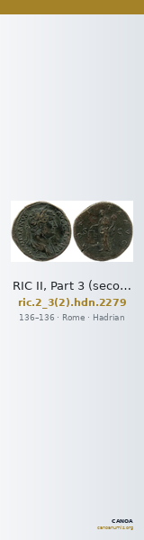 RIC II, Part 3 (second edition) Hadrian 2279 — CANOA