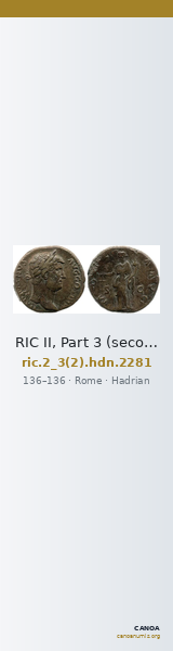 RIC II, Part 3 (second edition) Hadrian 2281 — CANOA