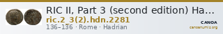 RIC II, Part 3 (second edition) Hadrian 2281 — CANOA