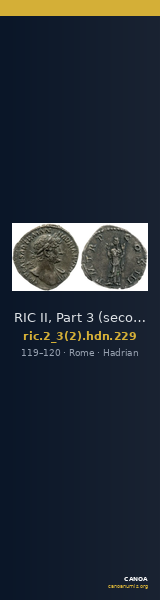 RIC II, Part 3 (second edition) Hadrian 229 — CANOA