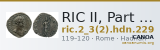 RIC II, Part 3 (second edition) Hadrian 229 — CANOA