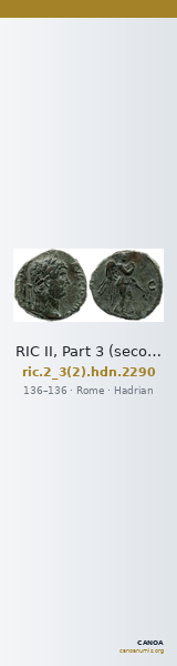 RIC II, Part 3 (second edition) Hadrian 2290 — CANOA