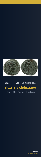 RIC II, Part 3 (second edition) Hadrian 2290 — CANOA