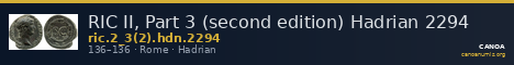 RIC II, Part 3 (second edition) Hadrian 2294 — CANOA