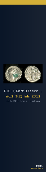 RIC II, Part 3 (second edition) Hadrian 2312 — CANOA