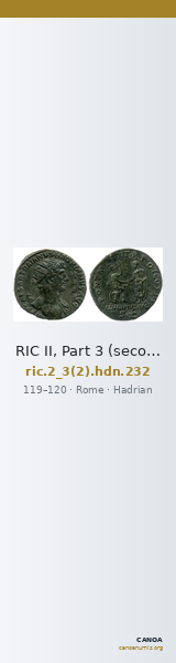 RIC II, Part 3 (second edition) Hadrian 232 — CANOA