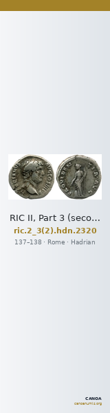 RIC II, Part 3 (second edition) Hadrian 2320 — CANOA