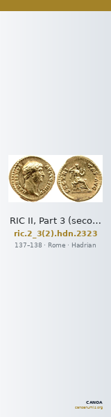 RIC II, Part 3 (second edition) Hadrian 2323 — CANOA
