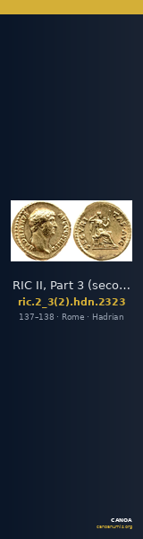 RIC II, Part 3 (second edition) Hadrian 2323 — CANOA