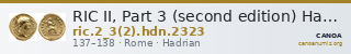 RIC II, Part 3 (second edition) Hadrian 2323 — CANOA