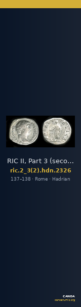 RIC II, Part 3 (second edition) Hadrian 2326 — CANOA
