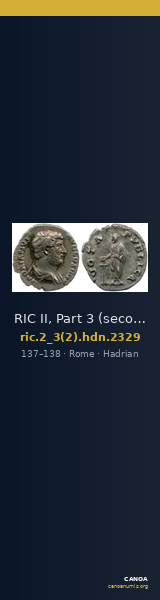RIC II, Part 3 (second edition) Hadrian 2329 — CANOA