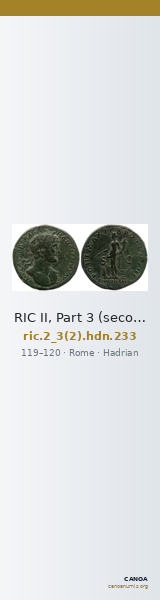 RIC II, Part 3 (second edition) Hadrian 233 — CANOA