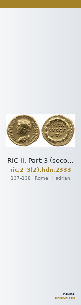 RIC II, Part 3 (second edition) Hadrian 2333 — CANOA
