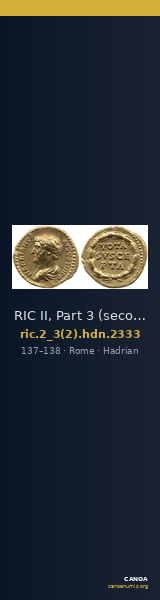 RIC II, Part 3 (second edition) Hadrian 2333 — CANOA