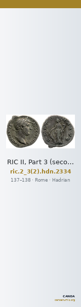 RIC II, Part 3 (second edition) Hadrian 2334 — CANOA