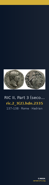 RIC II, Part 3 (second edition) Hadrian 2335 — CANOA