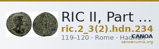 RIC II, Part 3 (second edition) Hadrian 234 — CANOA