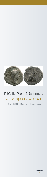 RIC II, Part 3 (second edition) Hadrian 2341 — CANOA