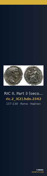 RIC II, Part 3 (second edition) Hadrian 2342 — CANOA