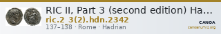 RIC II, Part 3 (second edition) Hadrian 2342 — CANOA