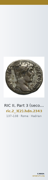 RIC II, Part 3 (second edition) Hadrian 2343 — CANOA