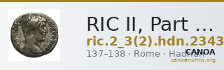 RIC II, Part 3 (second edition) Hadrian 2343 — CANOA
