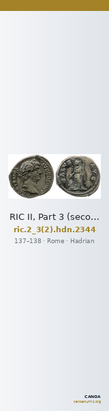 RIC II, Part 3 (second edition) Hadrian 2344 — CANOA
