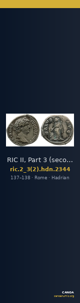 RIC II, Part 3 (second edition) Hadrian 2344 — CANOA