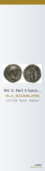 RIC II, Part 3 (second edition) Hadrian 2346 — CANOA