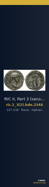 RIC II, Part 3 (second edition) Hadrian 2346 — CANOA