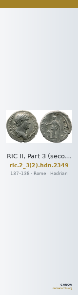 RIC II, Part 3 (second edition) Hadrian 2349 — CANOA