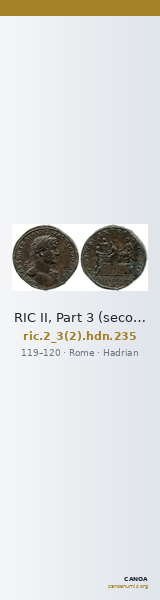 RIC II, Part 3 (second edition) Hadrian 235 — CANOA