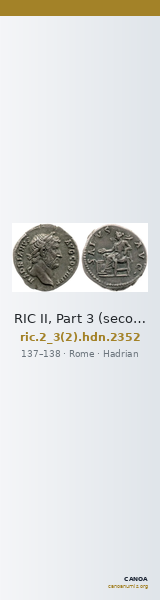RIC II, Part 3 (second edition) Hadrian 2352 — CANOA