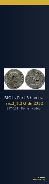 RIC II, Part 3 (second edition) Hadrian 2352 — CANOA