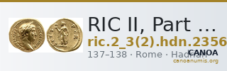 RIC II, Part 3 (second edition) Hadrian 2356 — CANOA