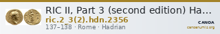 RIC II, Part 3 (second edition) Hadrian 2356 — CANOA