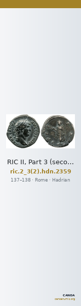RIC II, Part 3 (second edition) Hadrian 2359 — CANOA