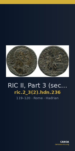 RIC II, Part 3 (second edition) Hadrian 236 — CANOA