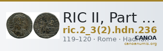 RIC II, Part 3 (second edition) Hadrian 236 — CANOA