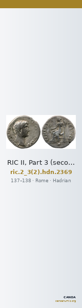 RIC II, Part 3 (second edition) Hadrian 2369 — CANOA