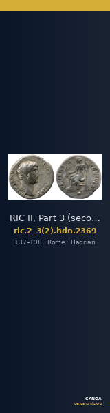 RIC II, Part 3 (second edition) Hadrian 2369 — CANOA